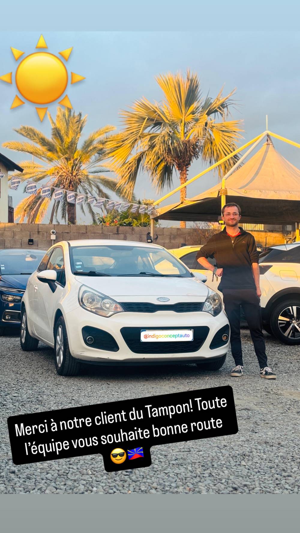 livraison du kia rio blanc